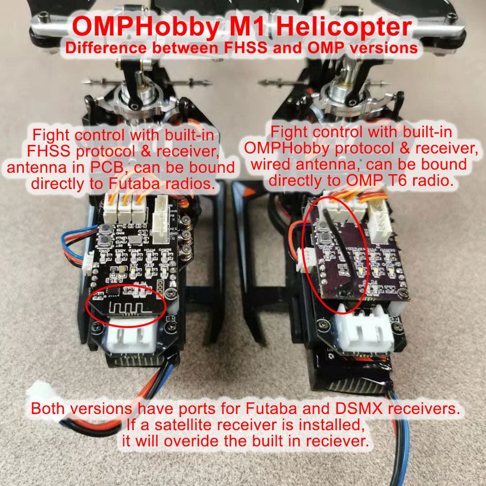 OMPHobby M1 RC Helicopter FHSS Protocol Version - Image 2