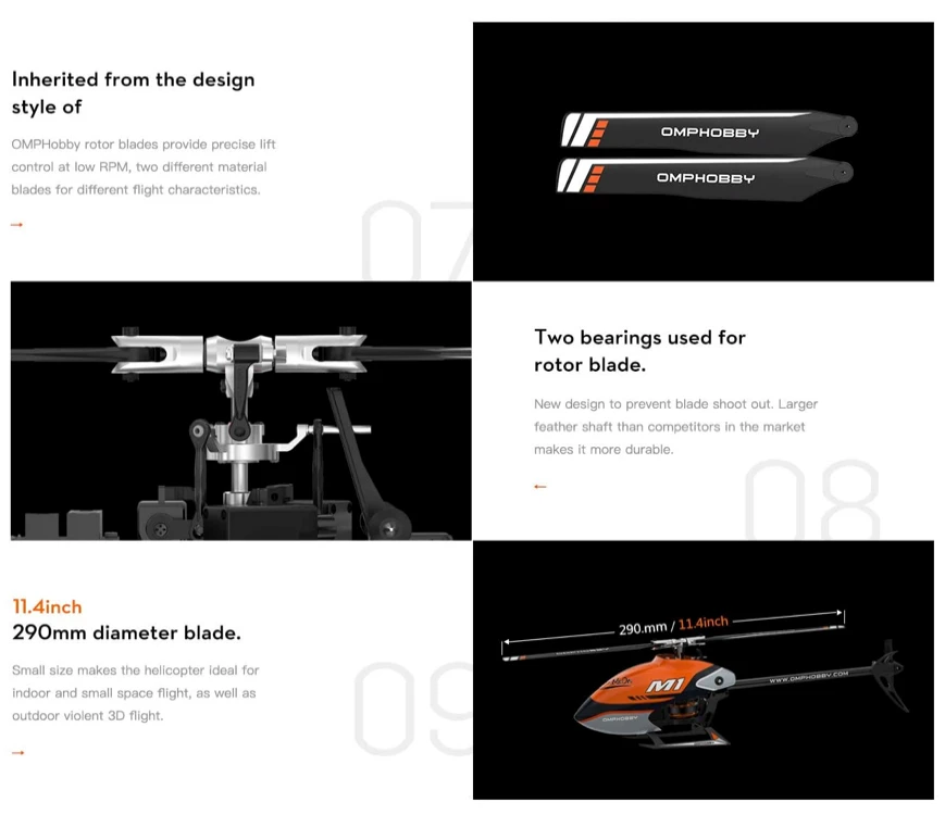 OMPHobby M1 RC Helicopter FHSS Protocol Version - Image 10