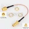 10CM RP-SMA Male To RP-SMA Female Cable