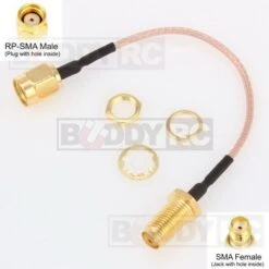 10CM RP-SMA Male To SMA Female Cable