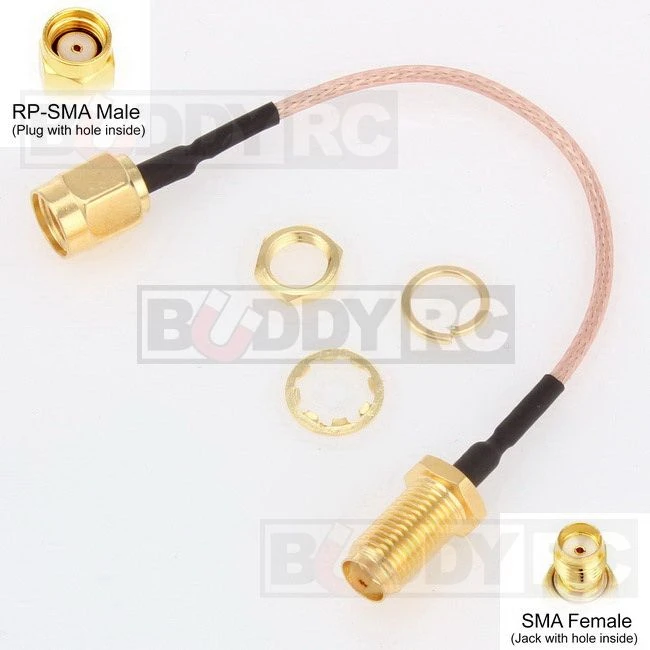 10CM RP-SMA Male To SMA Female Cable