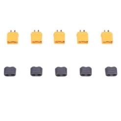 XT60 Male Connectors With Insulating Caps By Amass For Charger ESC 5 Pieces