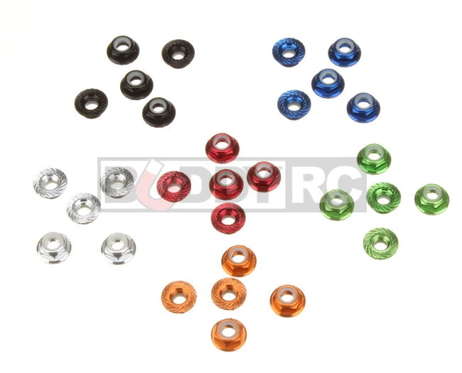 Nylon Insert M5 5mm Aluminum Lock Nuts 5 Pieces
