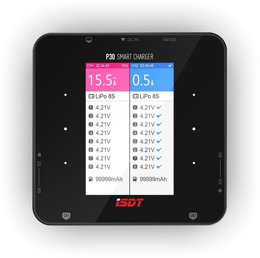 ISDT P30 1500W 50A 8S Dual Port Smart Charger - Image 2