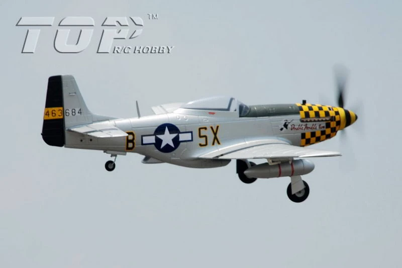 Top RC P-51D Mustang 750mm/30.00in EPO Electric RC Airplane PNP Yellow - Image 6