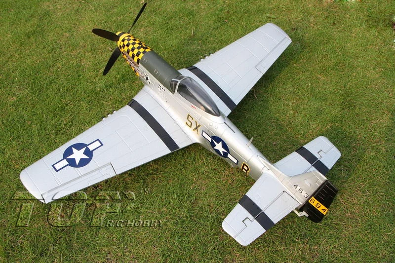 Top RC P-51D Mustang 750mm/30.00in EPO Electric RC Airplane PNP Yellow - Image 2