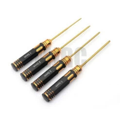 Hex Screw Driver Set Titanium Nitride Coated Tips 4pcs Tools Kit (1.5mm 2.0mm 2.5mm 3.0mm)